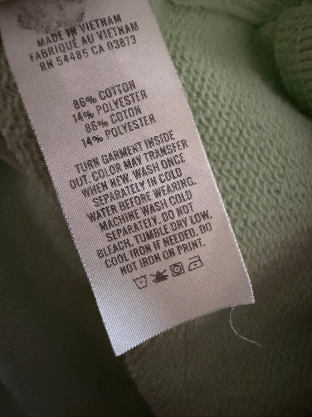 Aerie Oversized Sweatshirt V Neck Cotton Light Green Comfy - Picture 5 of 6